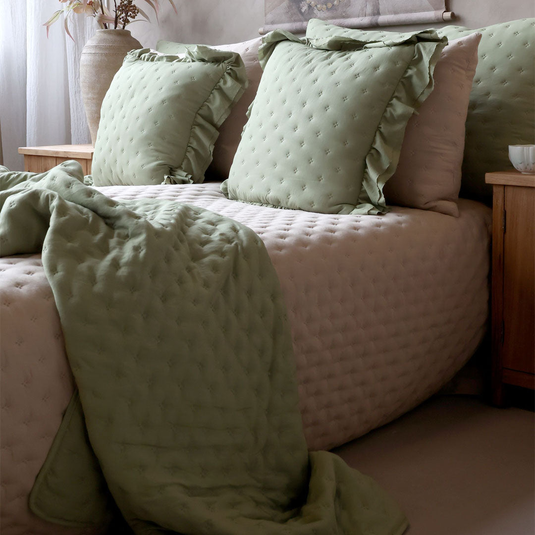 Aix Soft Quilt – Verte – 130 × 180 cm