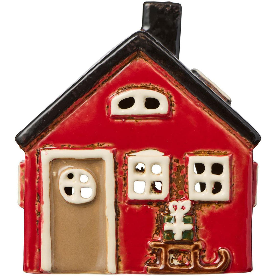 Ib Laursen – Teelichthaus Stille Nacht mit Schlitten voller Weihnachtsgeschenke
