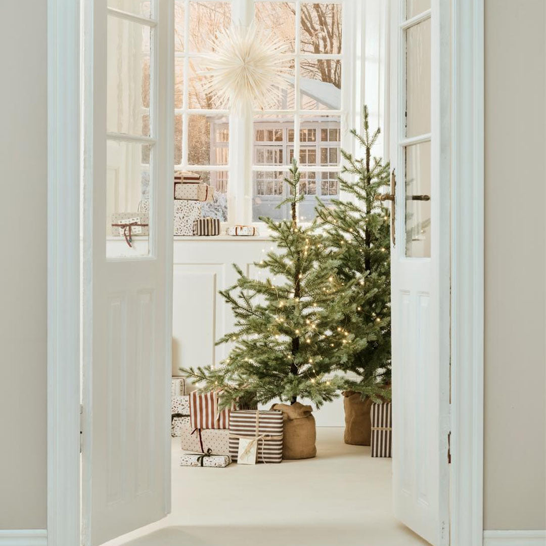 Ib Laursen - Tannenbaum künstlich im Jutesack - 125 cm - Klein