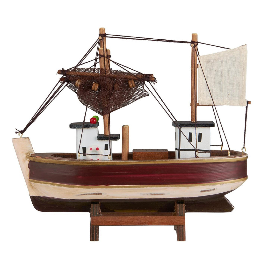 Ib Laursen - Kutter mit 2 Netzen und cremefarbenen Segeln