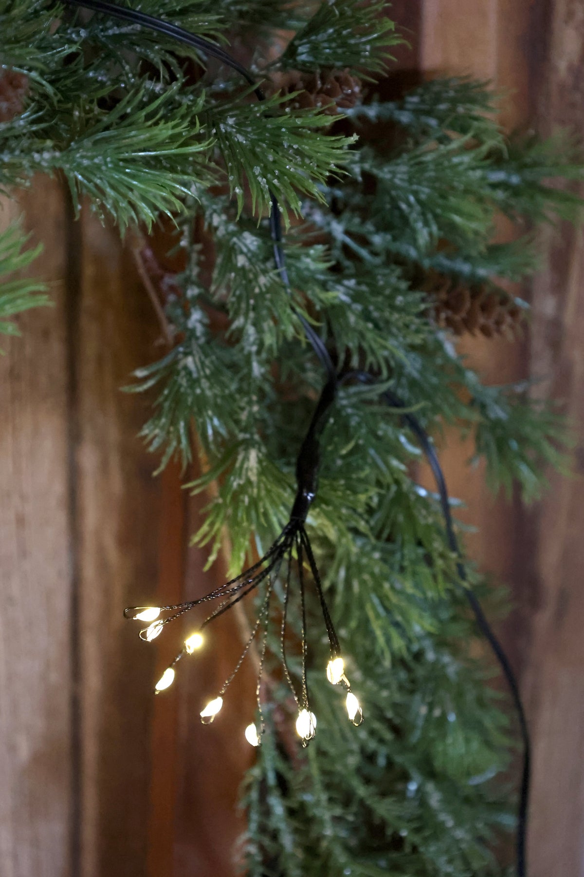 Chic Antique – Lichterkette mit 10 Eiskristallen, L270 cm, Anthrazit