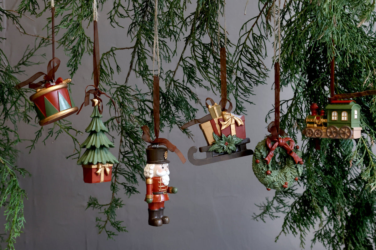 Chic Antique – Noël Anhänger 2er-Set – H10/Ø3 cm – Kirschrot