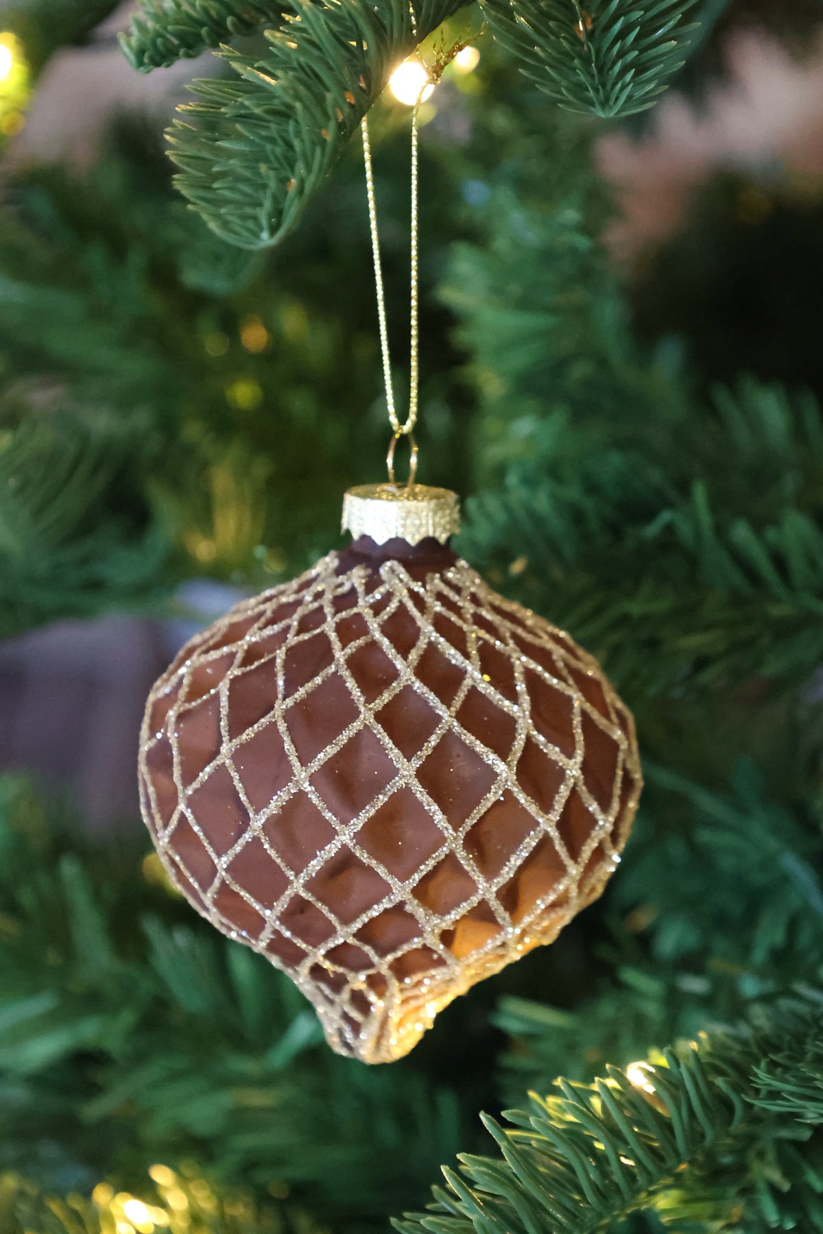 Chic Antique – Weihnachtskugeln in Box – 3er-Set H13 x Ø6 cm – Mokka