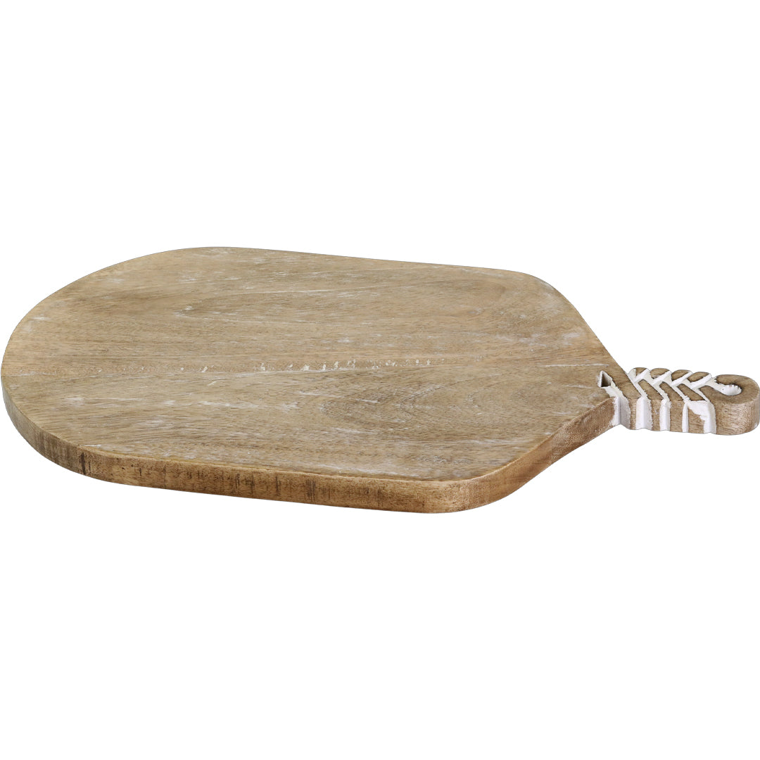 Chic Antique – Tours Tapasbrett mit Schnitzerei – L46 cm Natur
