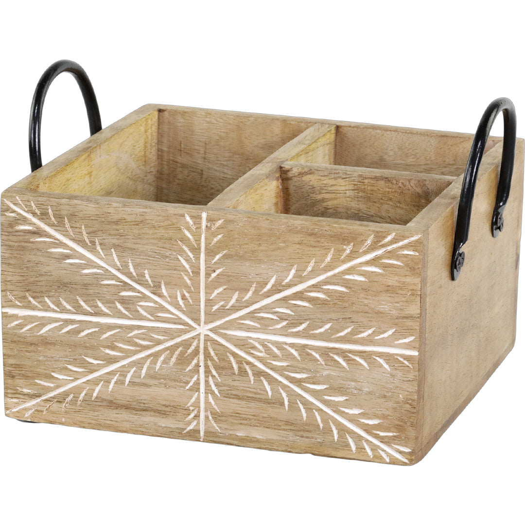 Chic Antique – Tours Kiste mit Schnitzerei – H11,5 cm Natur