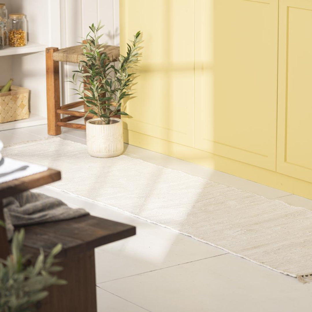 Ib Laursen – Flickenteppich – creme, 60×250 cm