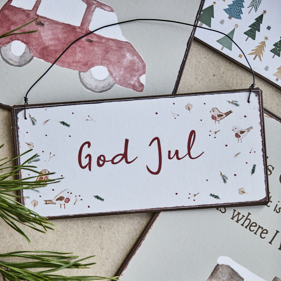Ib Laursen – Metallschild „God Jul“ – 15 cm