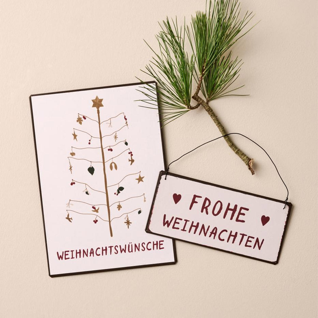 Ib Laursen - Metallschild „Weihnachtswünsche“