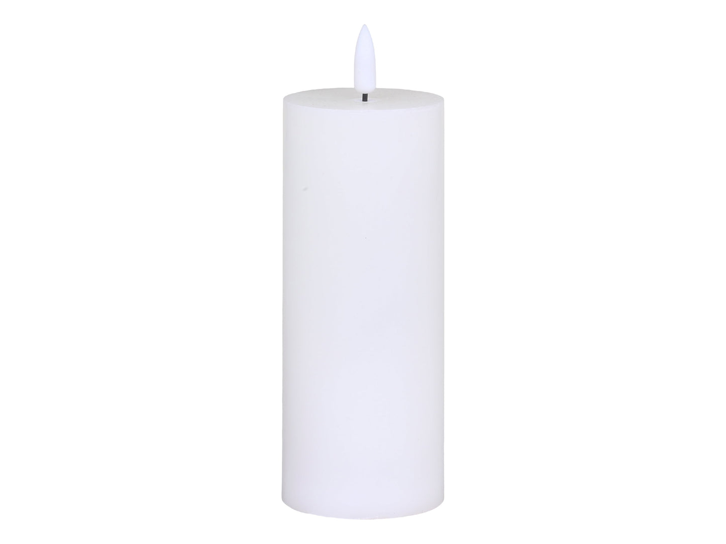 Chic Antique - LED-Blockkerze H15/Ø6 cm Weiß