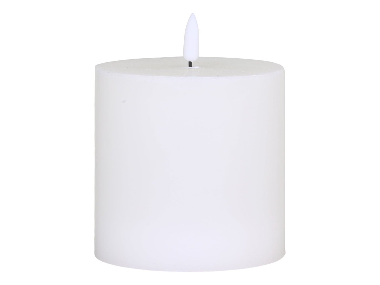 Chic Antique - LED-Blockkerze H10/Ø10 cm Weiß