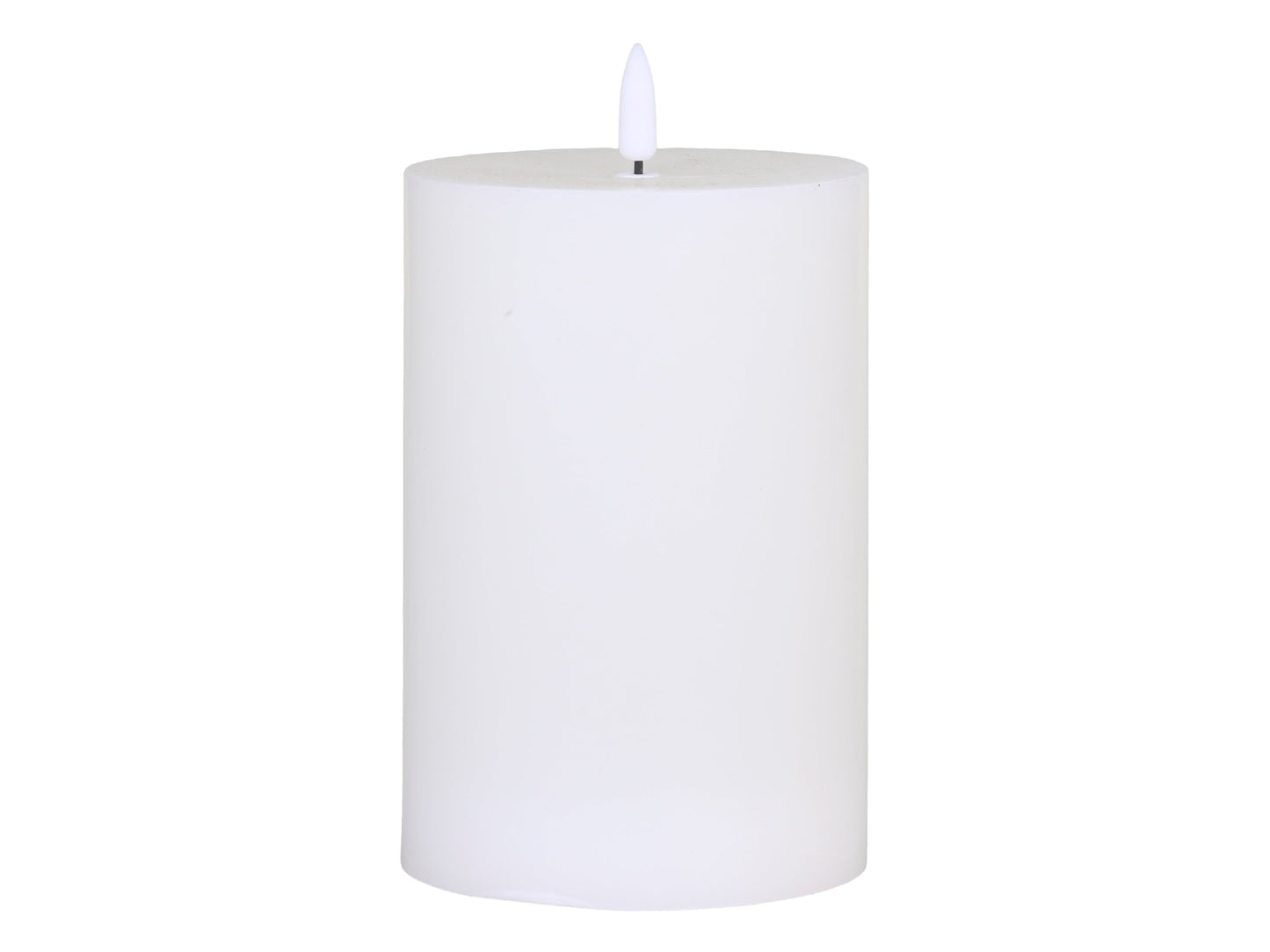 Chic Antique - LED-Blockkerze inkl. Batterie H15/Ø10 cm Weiß