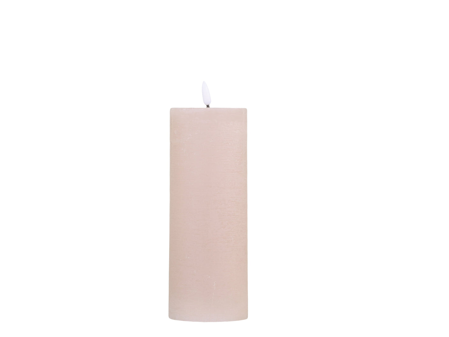Chic Antique - LED-Blockkerze inkl. Batterie H20/Ø7,5 cm Staubrosa