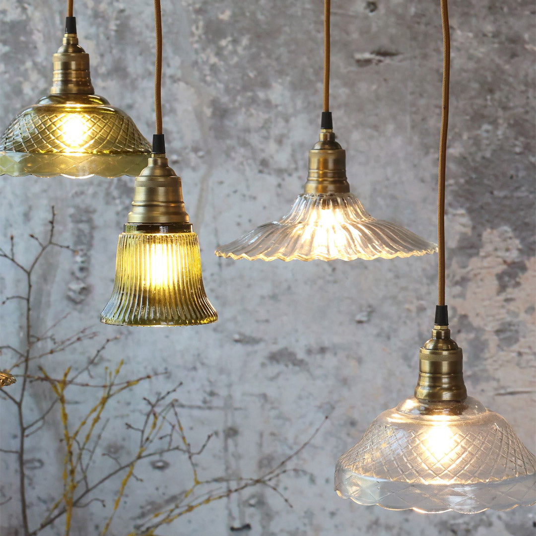 Chic Antique - Lampe mit Messingtop – Klar, H14/Ø26 cm