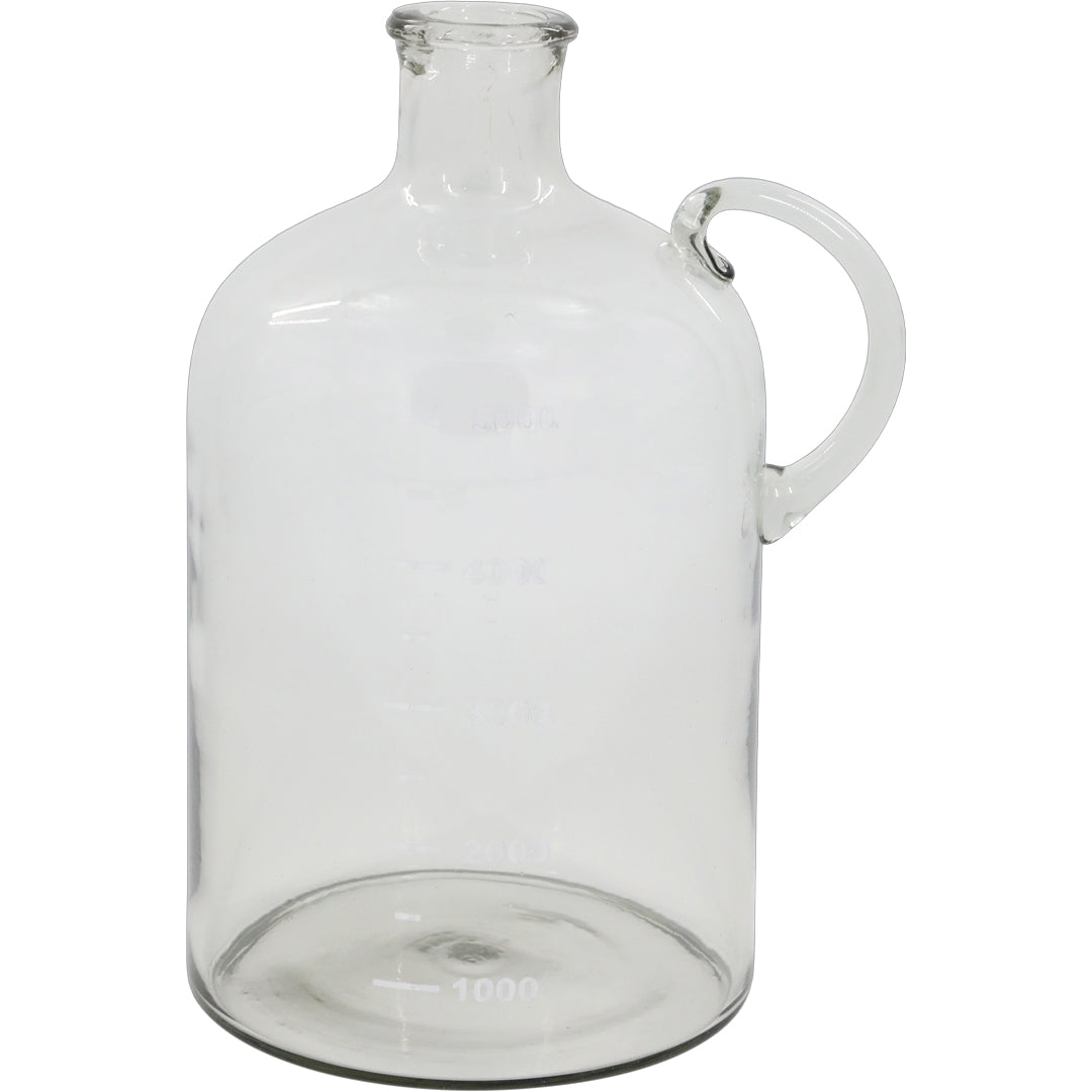 Chic Antique – Glasflasche mit Text und Maßangabe – Kleines Modell H32 cm