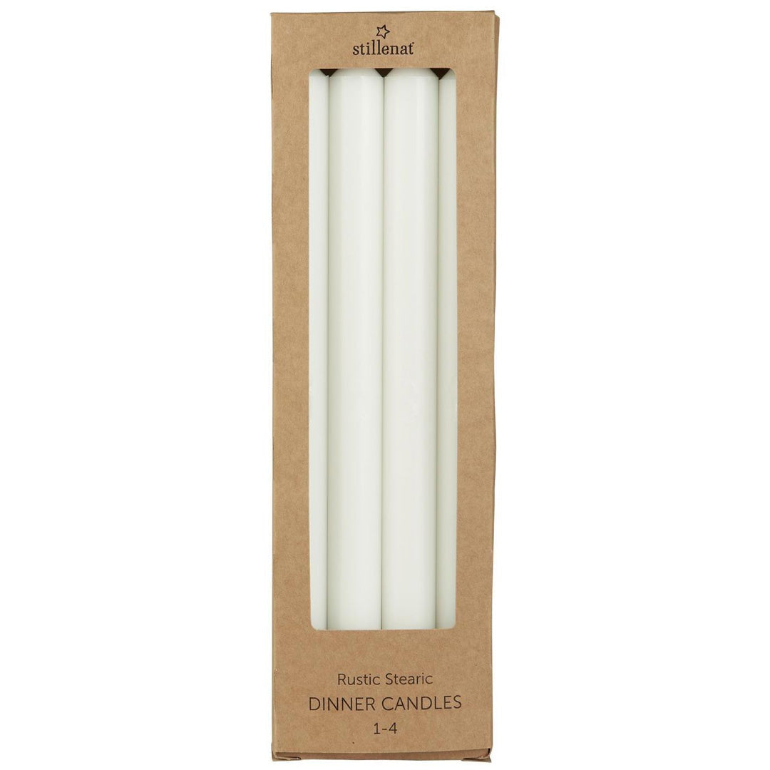 Ib Laursen - Adventlicht 1-4, Schachtel mit 4 Stumpenkerzen, weiß, svanemærket