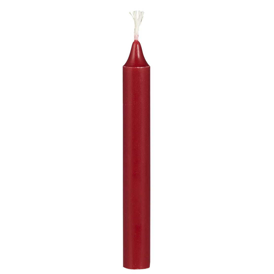 Ib Laursen - Schachtel mit 12 Stumpenkerzen, rotes Stearin, Weihnachtsbox, svanemærket