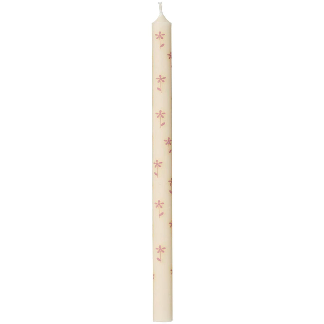 Ib Laursen – Stabkerzen, 8 Stück, mit schlichten Blumen – Ø 1,3 cm, H 20 cm
