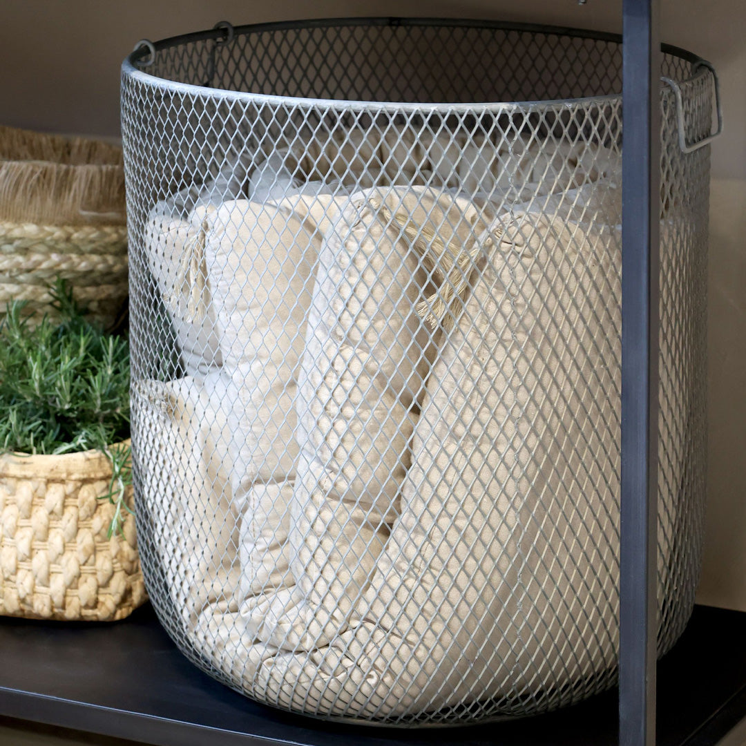 Chic Antique – Fil de Fer Korb | Klein | H45 cm | Antik Zink