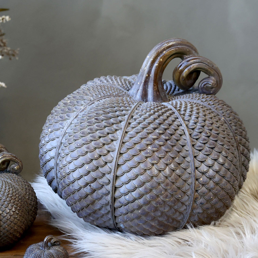 Chic Antique - Kürbis mit Gold - H25,5/Ø29 cm Mocca