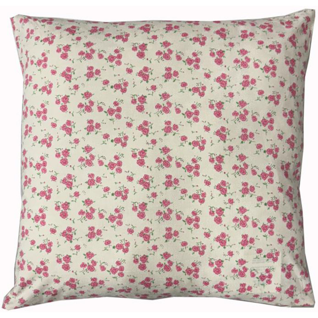 Handgequilteter Patchwork-Kissenbezug mit Blumendesign (50×50 cm)