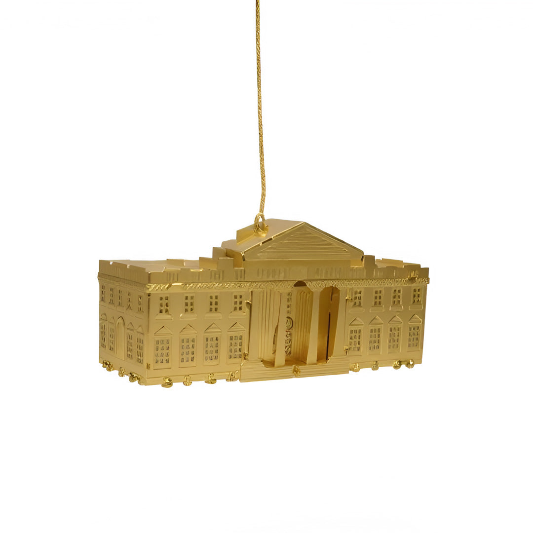 Weihnachtsanhänger „Palast“ aus Messing – 4,5 × 9,5 × 5,5 cm – zum Hängen