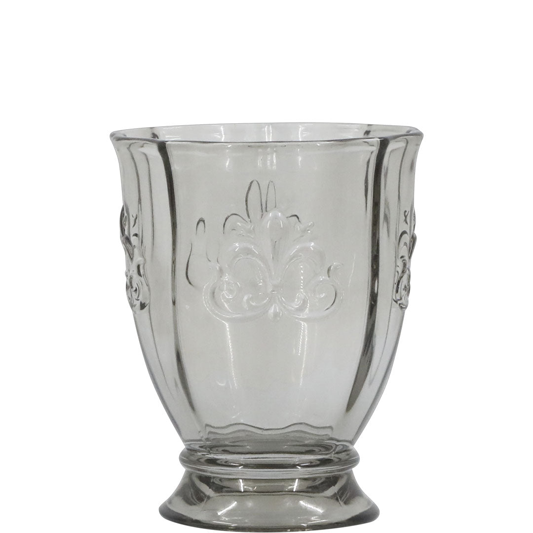 Chic Antique – Saint-Émilion Glas mit Muster – Französisches Grau | 250 ml – 6 Stück