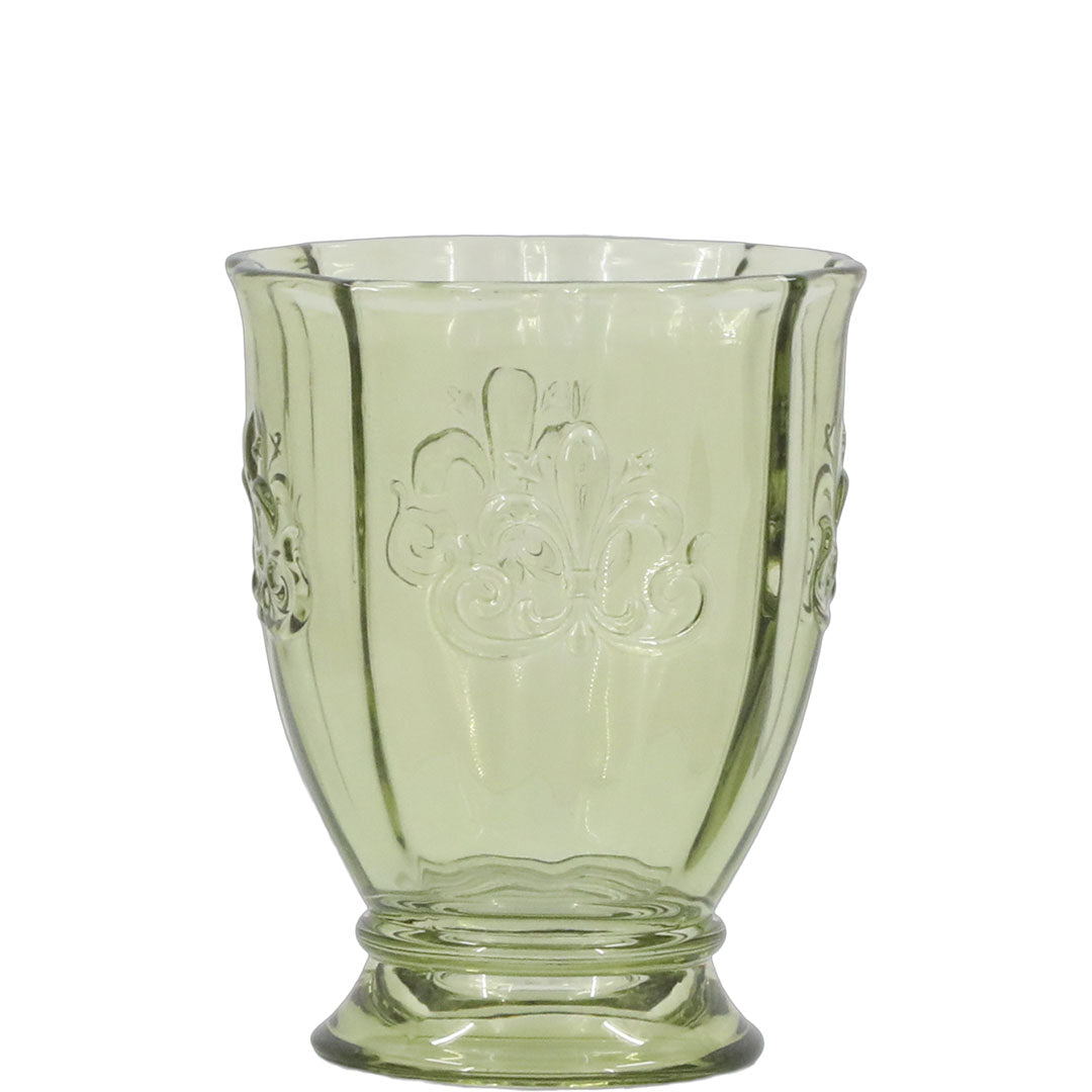Chic Antique – Saint-Émilion Glas mit Muster – Olivgrün | 250 ml – 6 Stück