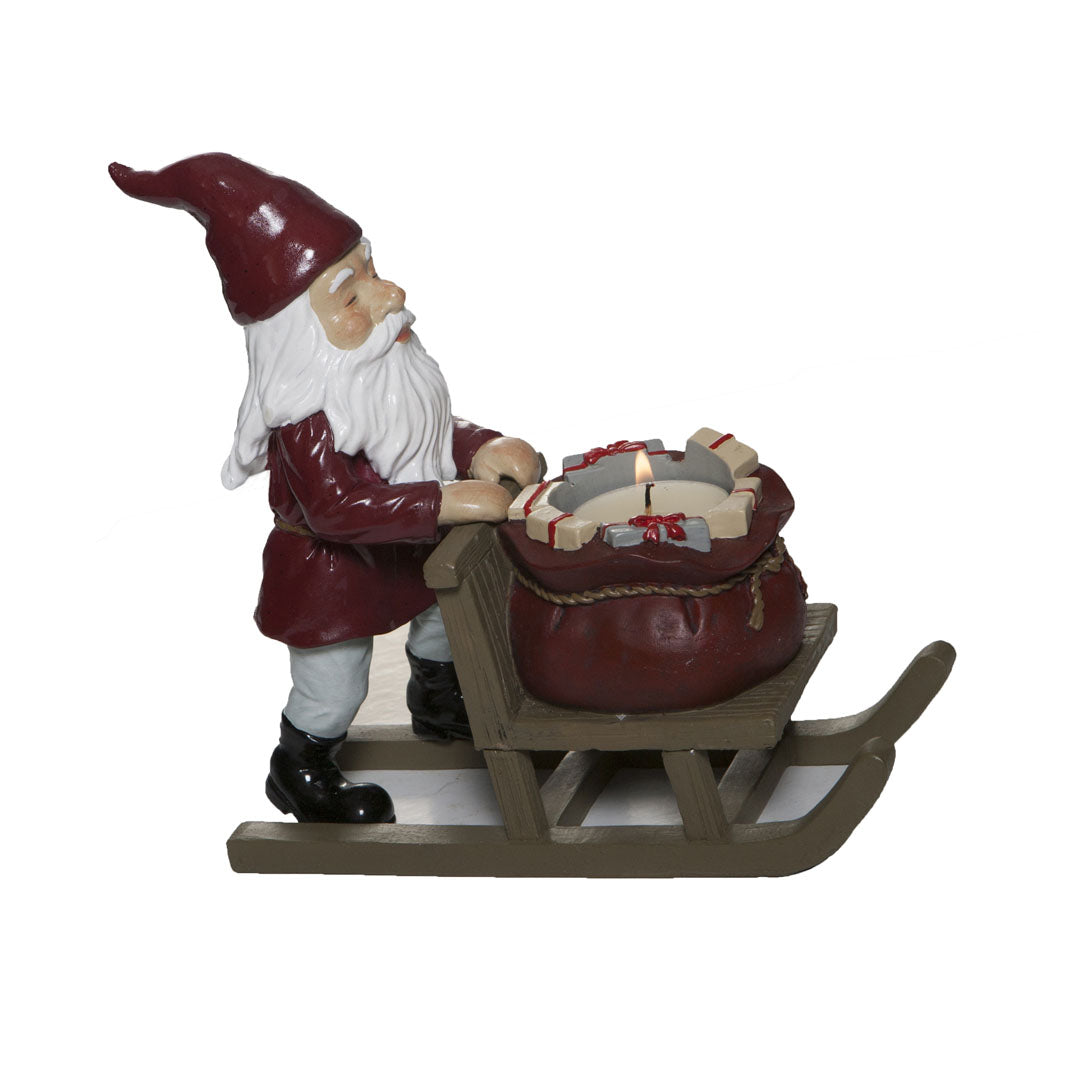 Harvesttime – Weihnachtswichtel mit Schlitten & Teelicht