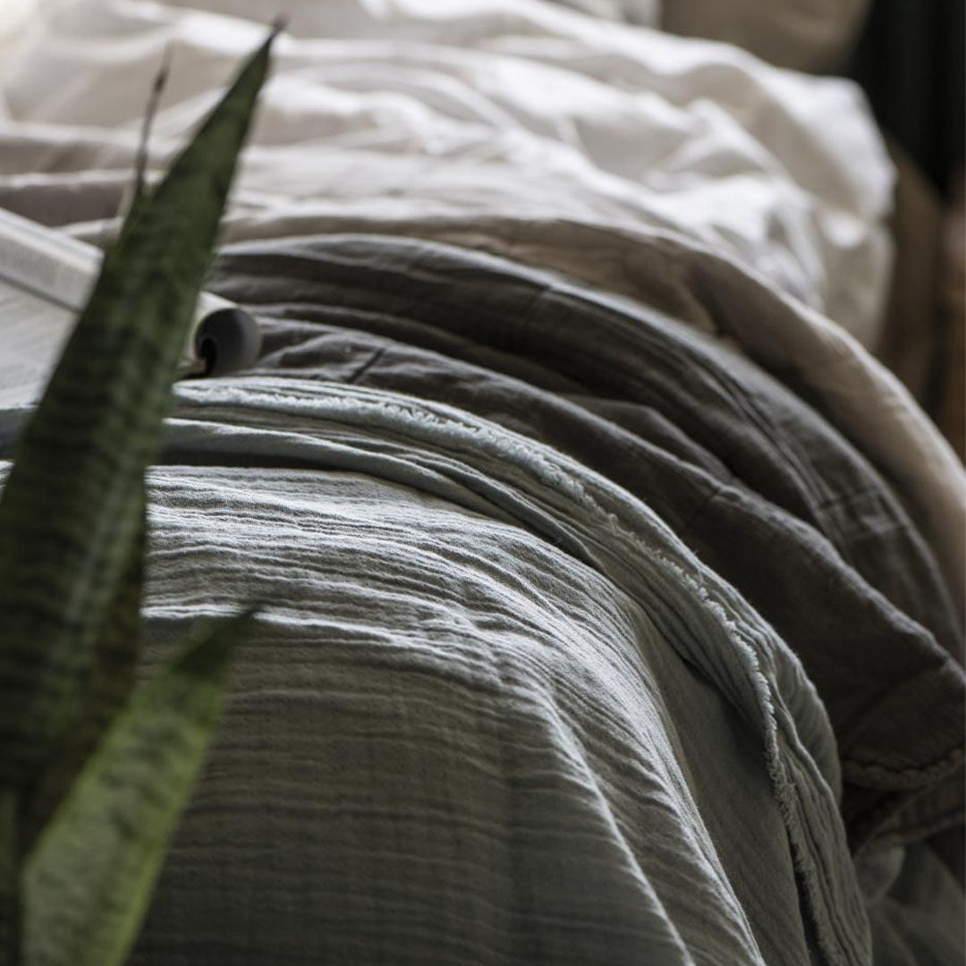 Ib Laursen - Vintage Bettdecke doppelt Thunder Grey 240x240 cm