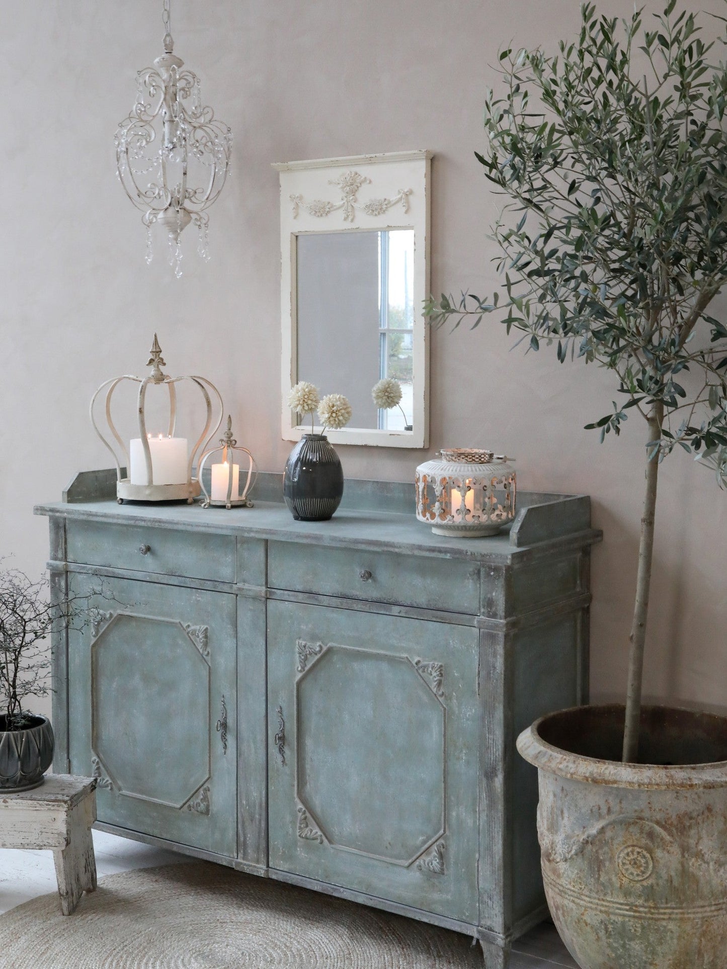 Chic Antique - Set mit 2 Verstecken mit Dekoration - Antique Natur