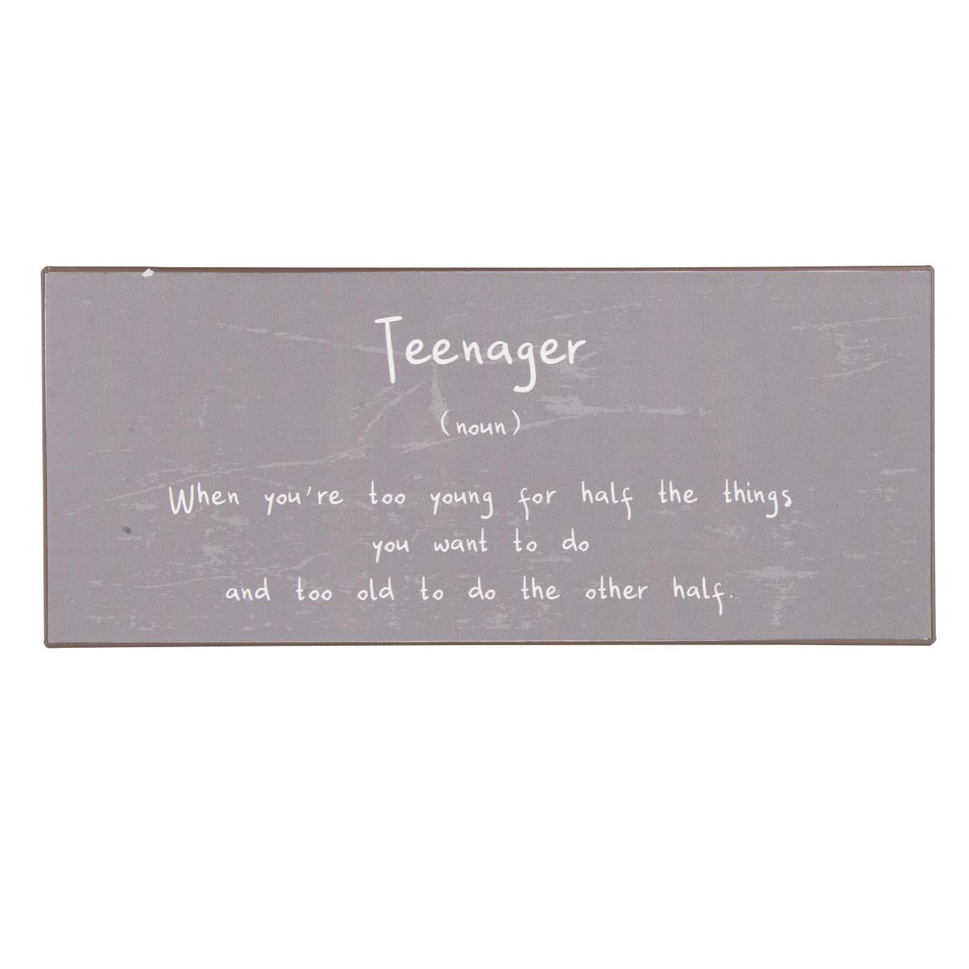 Ib Laursen - Metallschild "Teenager..."