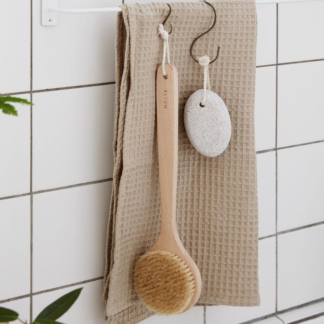 Ib Laursen - Handtuch Liseleje mit Waffelmuster in Beige 50x100 cm