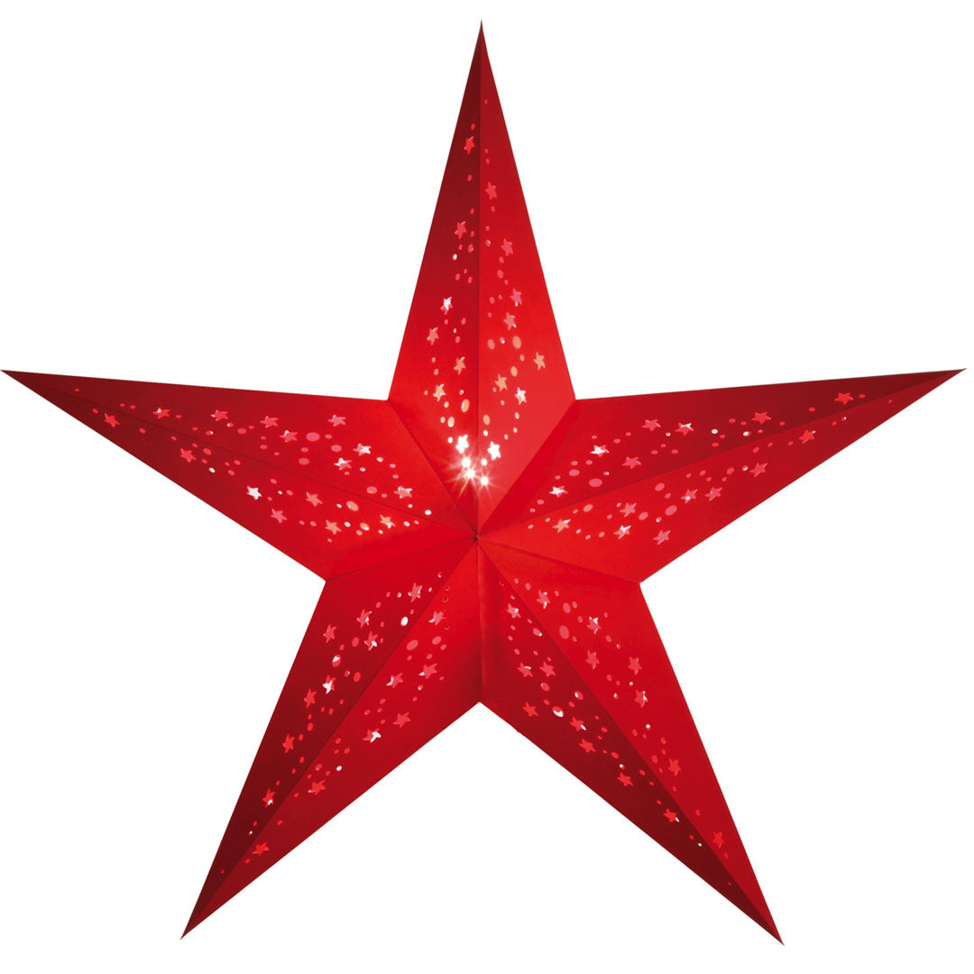 Mia Rot – Handgefertigte Sternlampe (Ø60 cm)