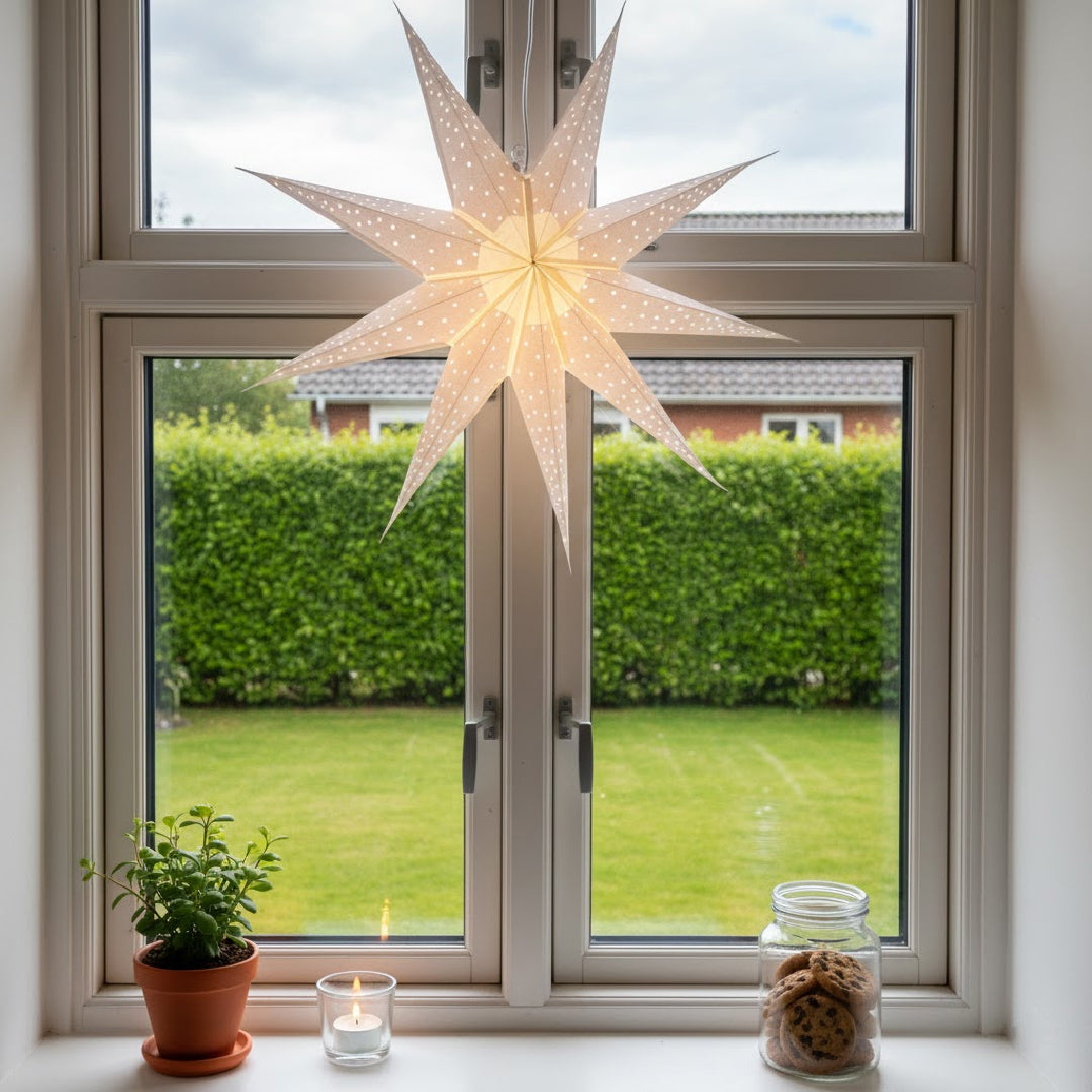 Shanti Sternenlampe in Weiß, Ø60 cm