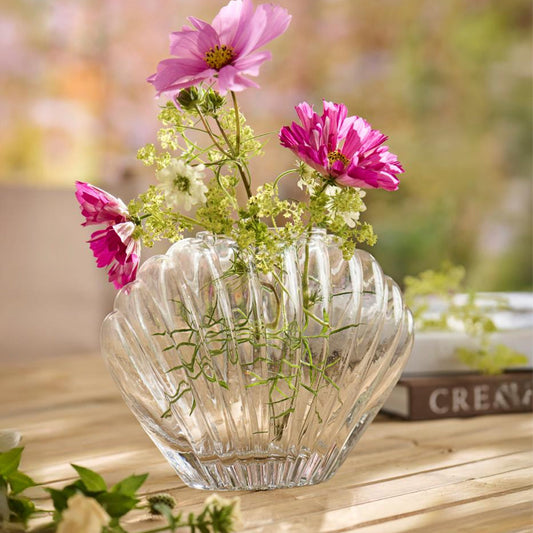 Ib Laursen – Muschelvase aus klarem Glas