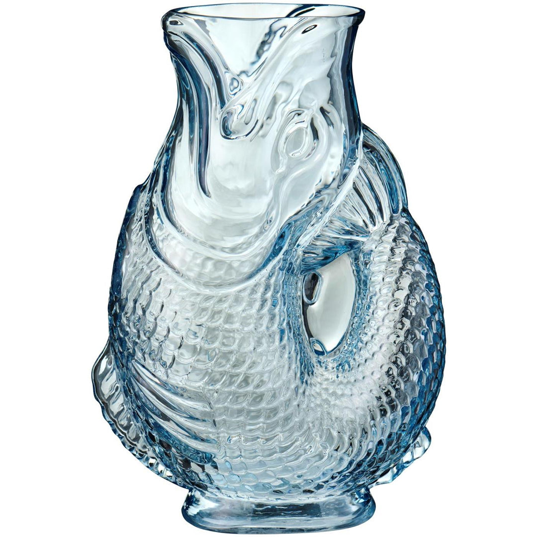 Ib Laursen – Fischvase aus hellblauem Glas