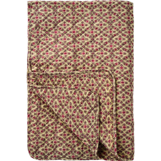 Ib Laursen – Quilt Steppdecke mit himbeerfarbenem und lilafarbenem Karomuster 130 x 180 cm