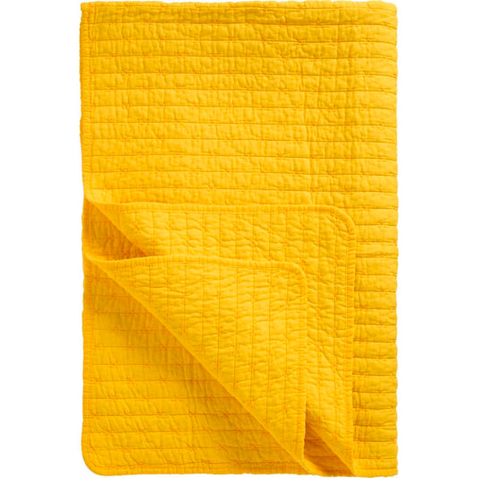 Ib Laursen – Quilt Steppdecke Gelb mit Kreuzstichmuster 130 x 180 cm