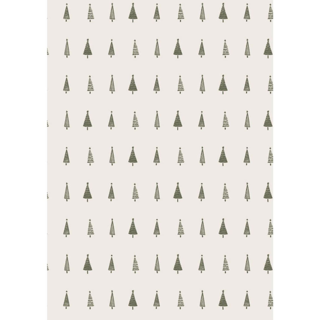 Ib Laursen – Geschenkpapierrolle mit grünen Weihnachtsbäumen – 5 m