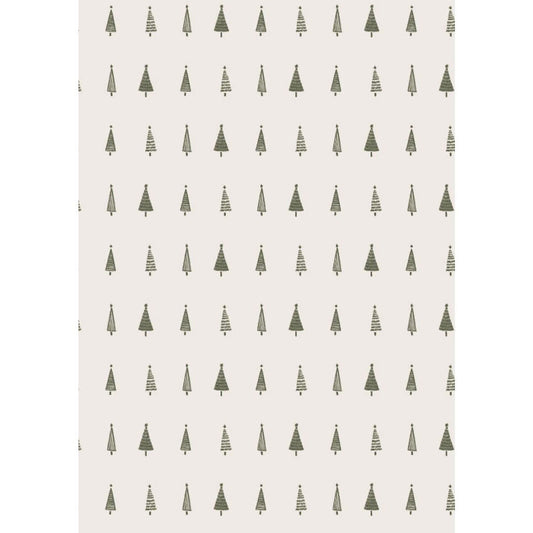 Ib Laursen – Geschenkpapierrolle mit grünen Weihnachtsbäumen – 5 m