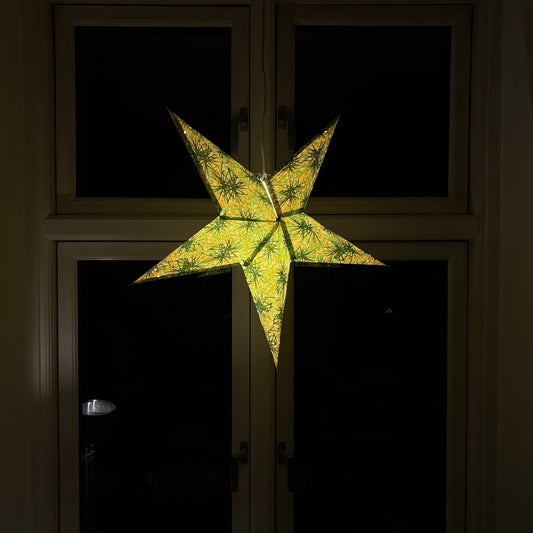 Aranya Sternenlampe in Grün und Gelb, Ø60 cm