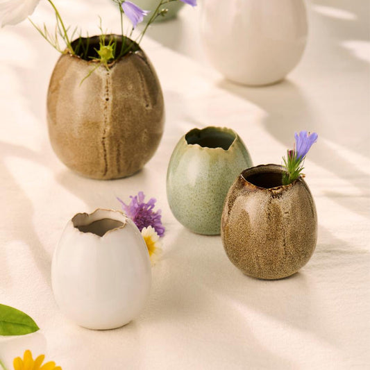 Ib Laursen – Vase für 1 Blume – Ei, braun – Klein