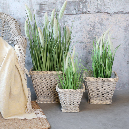 Chic Antique – Französischer Korb mit Kunststoffauskleidung, 3er-Set Natur