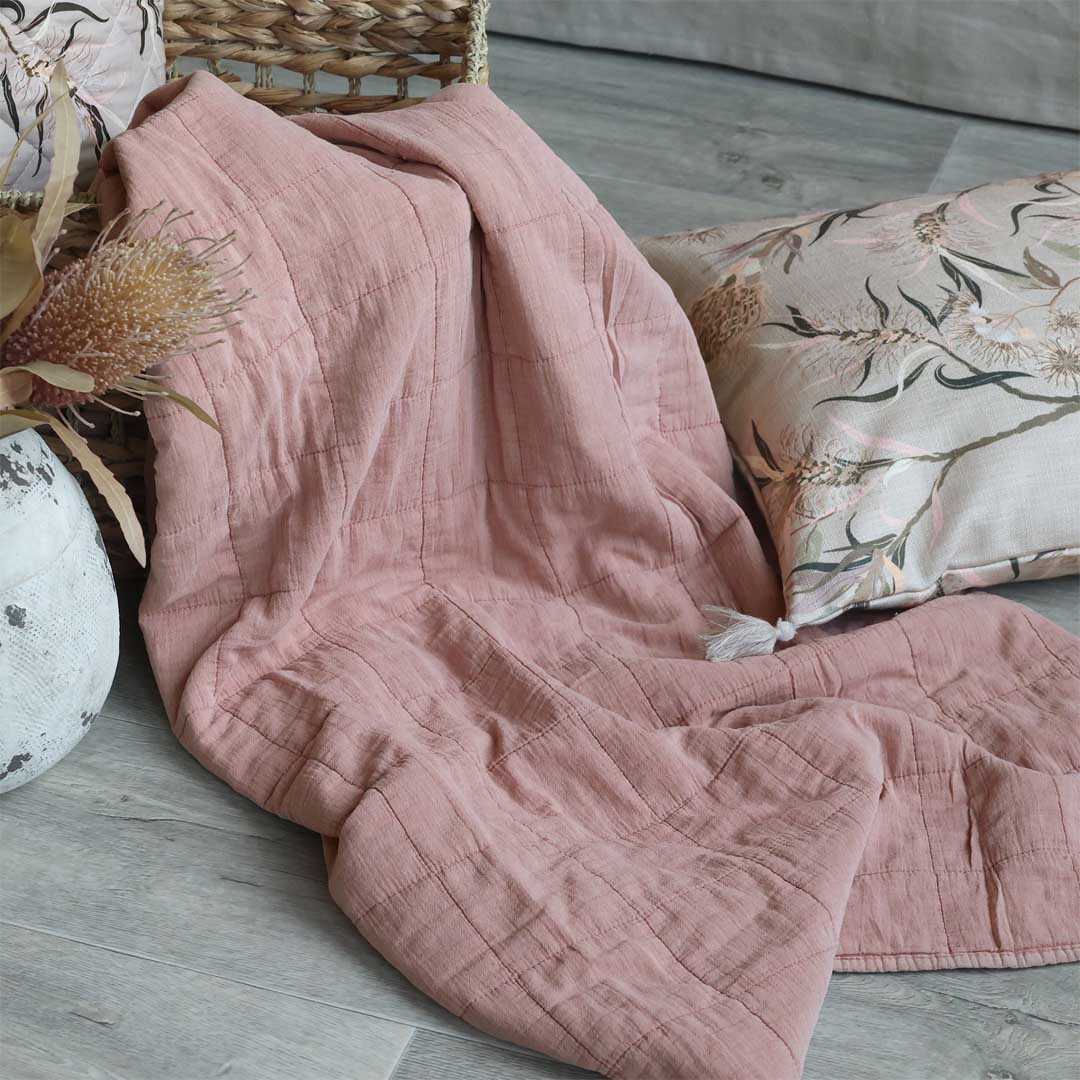 Chic Antique - Vintage Quilt Steppdecke Taupe 130x180 cm