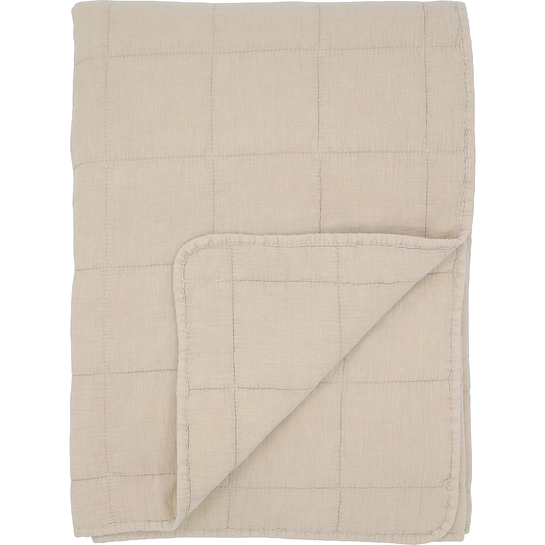 Chic Antique – Vintage Quilt Steppdecke Leinenfarben 130 × 180 cm