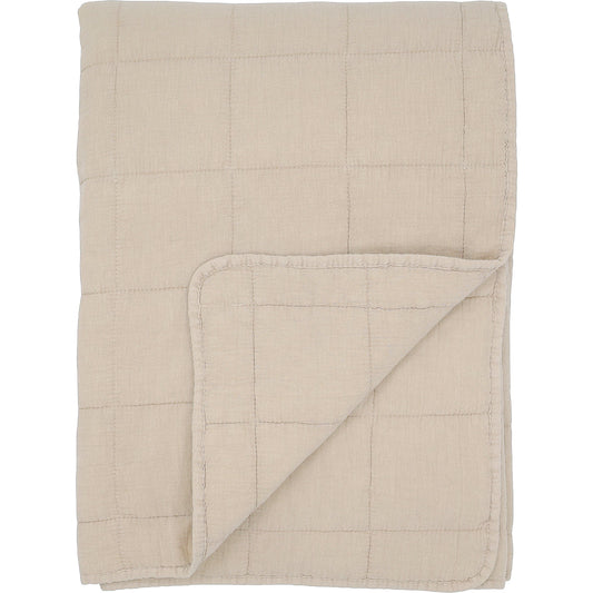 Chic Antique – Vintage Quilt Steppdecke Leinenfarben 130 × 180 cm