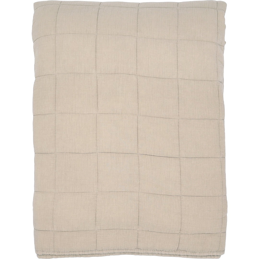 Chic Antique – Vintage Quilt Steppdecke aus Leinen 240 × 240 cm