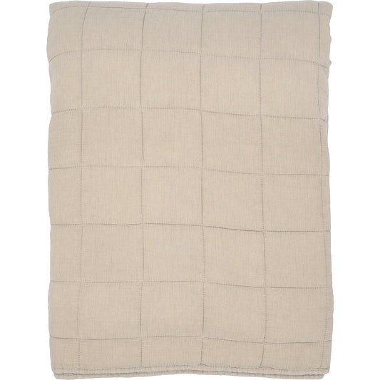 Chic Antique – Vintage Quilt Steppdecke aus Leinen 240 × 240 cm