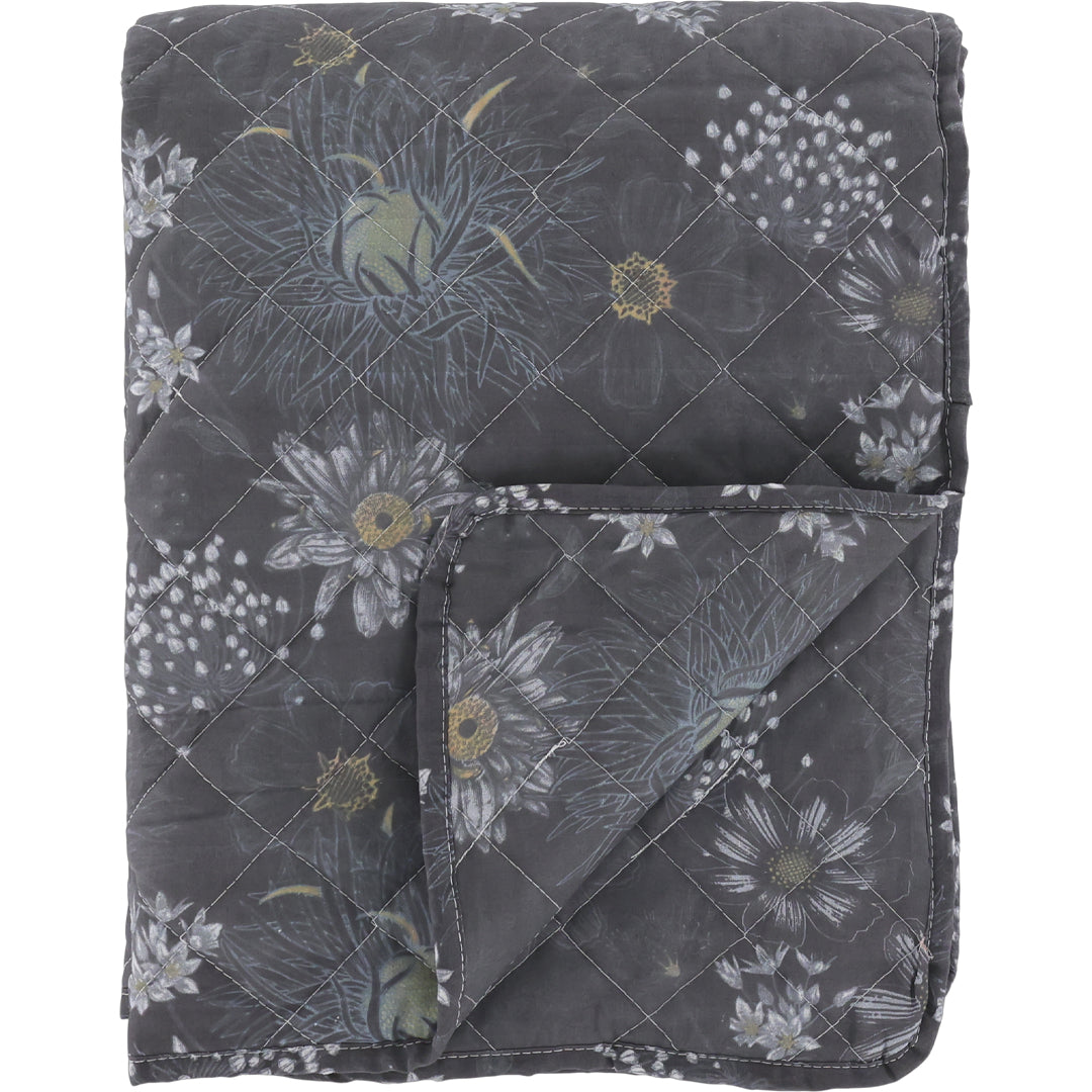 Chic Antique – Vintage Quilt Steppdecke mit Blumen 130 × 180 cm