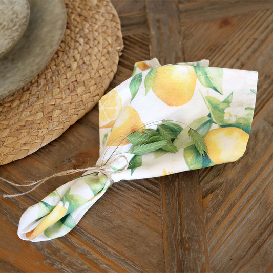 Chic Antique – Aix Stoffserviette mit Zitronen